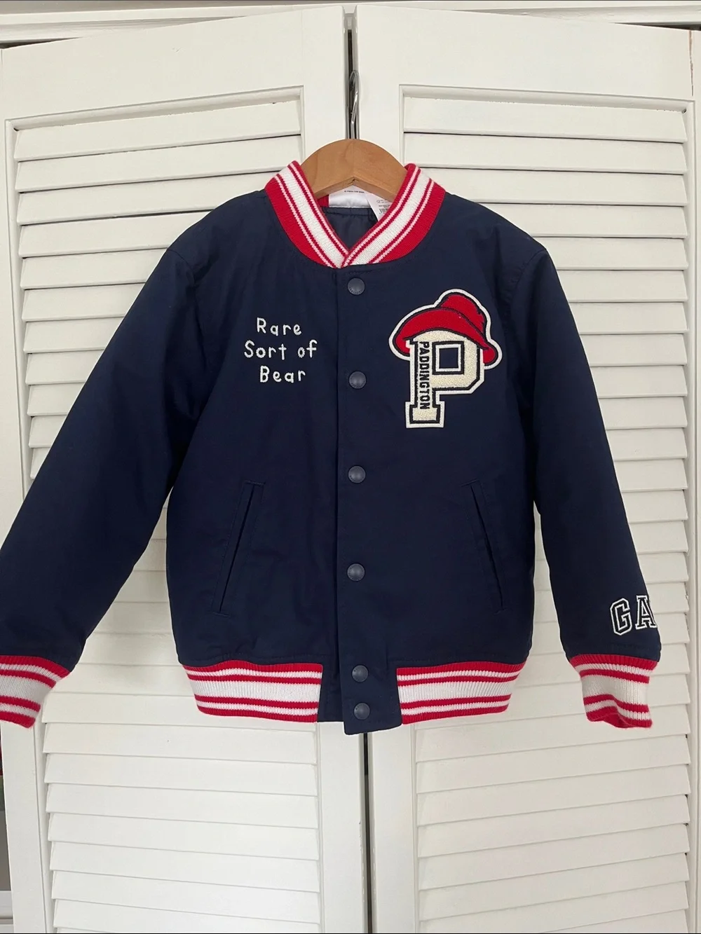 GAP Navy and Red Kids Varsity Jacket